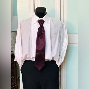 Berry Purple Plum Tie Wedding Prom Tuxedo Pre Tied clip